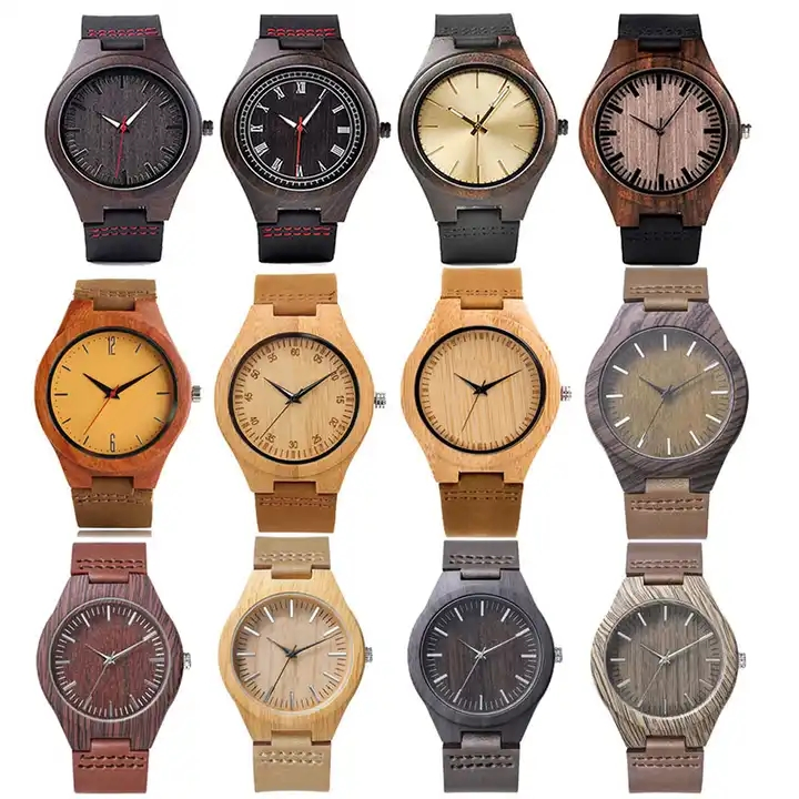 Wood Man Design Your Own Japan Quartz Bamboo Wooden Watch