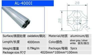 Aluminum Alloy Tube for Industrial Automation Assembly, Lean Rack and Workstation