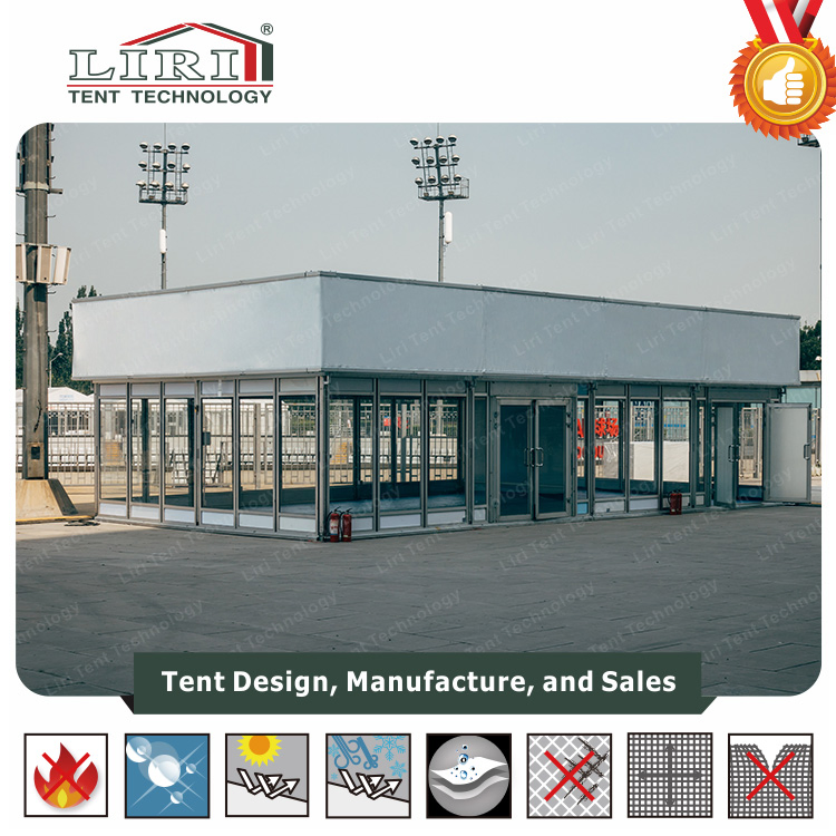 Horizontal Aluminium Tent with Glass Walling for outdoor Event