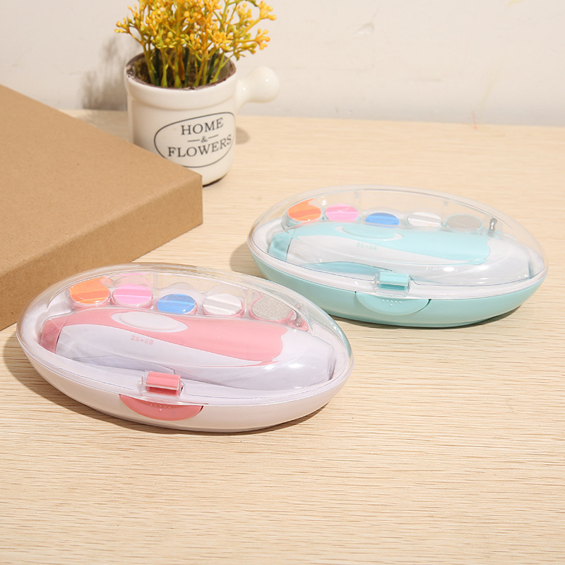 Newborn Electrical Baby Nail Trimmer Kit with LED Light