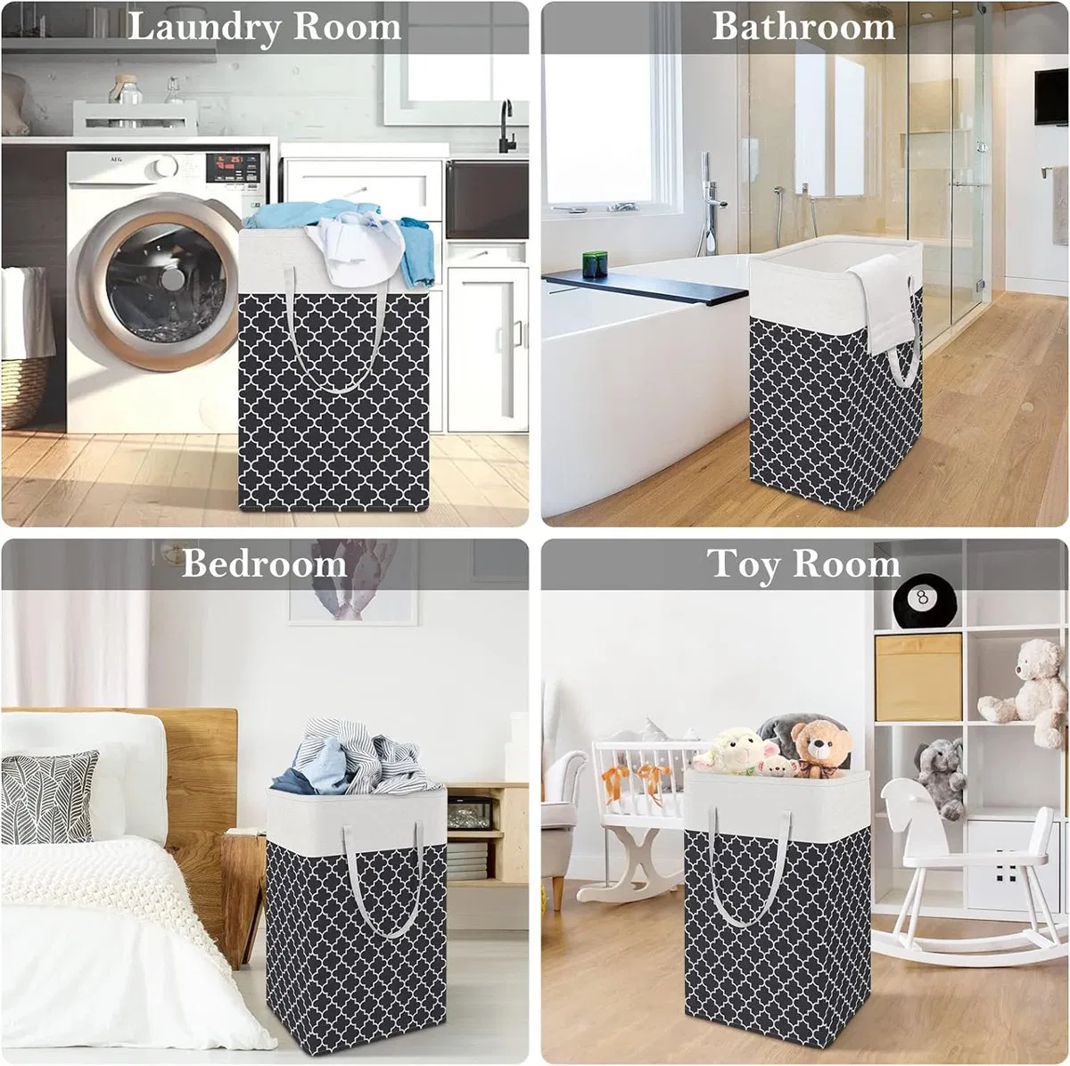 Versatile Freestanding Laundry Hamper for Clothes and Toys Laundry Bag Laundry Basket
