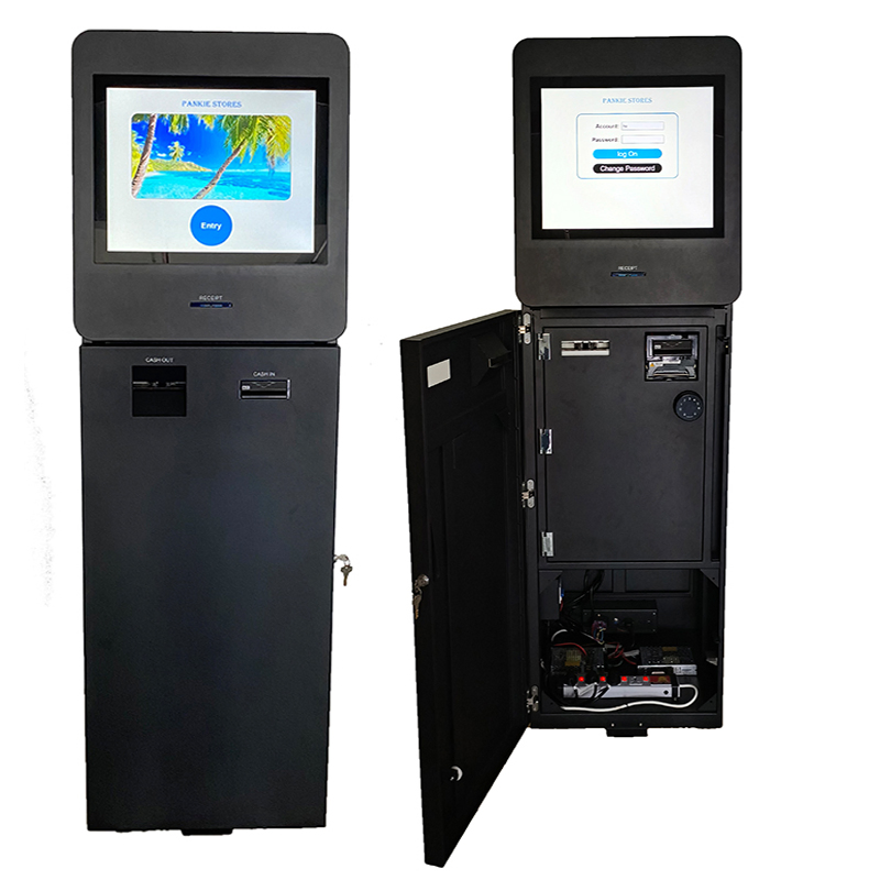 Cash Acceptor and Recycle Touchscreen ATM Accept Banknotes and Dispense Coin Rolls Bank Machine ATM