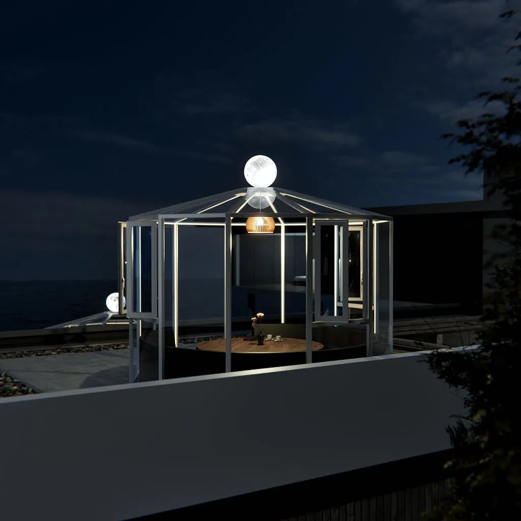 Elegant Style Aluminum Outdoor Prefabricated Restaurant High Strength Structure and Long Restaurant
