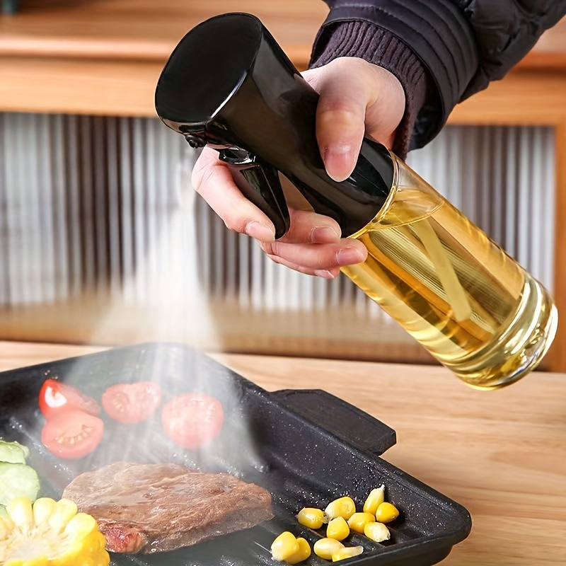 300ml Olive Oil Sprayer Mister, Food-Grade Glass Oil Spray Bottle for Kitchen Cooking, Outdoor Camping & BBQ