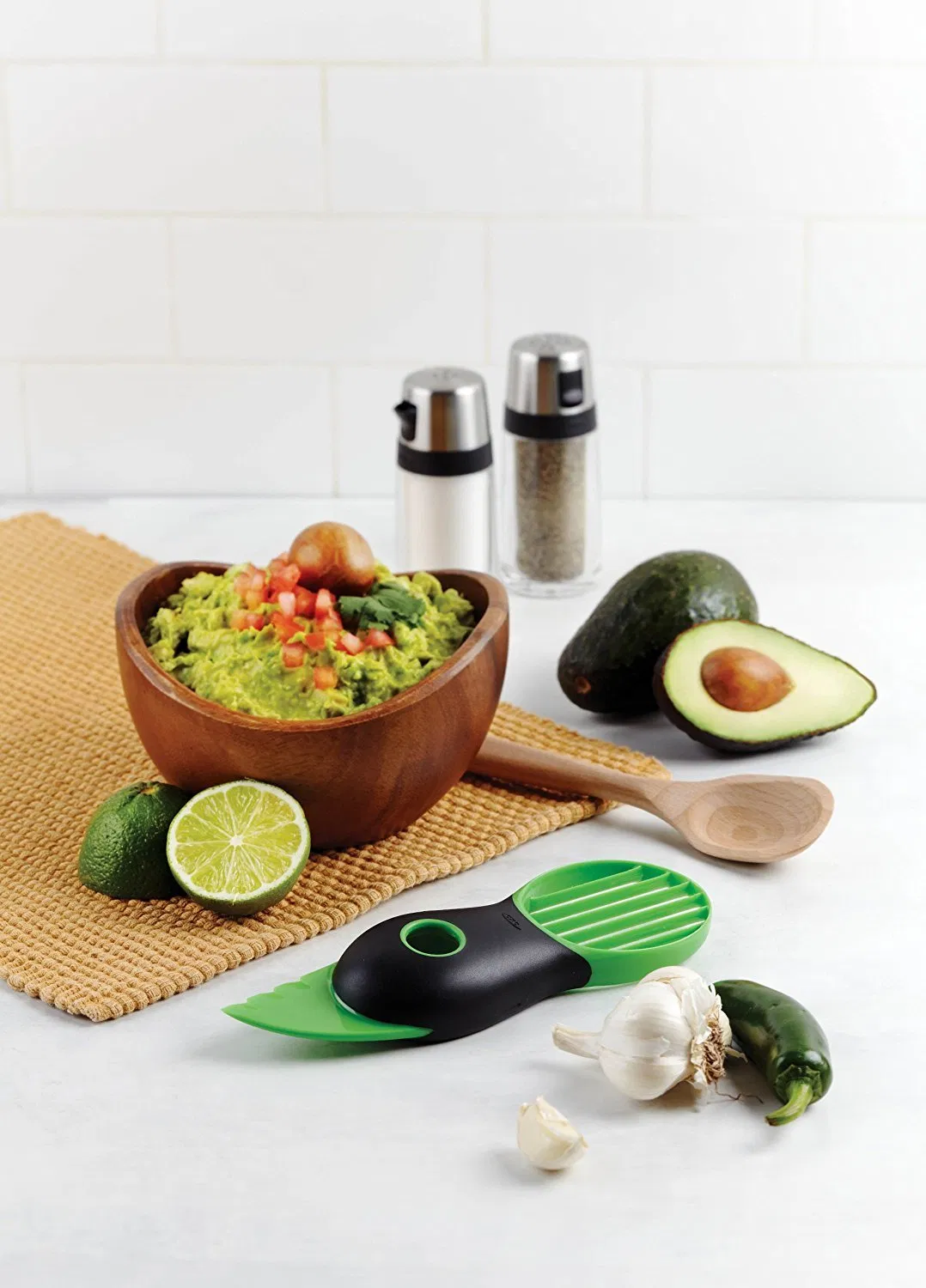 3in1 Avocado Shea Butter Fruit Plastic Slicer Cutter Knife Grips Avocado Slicer