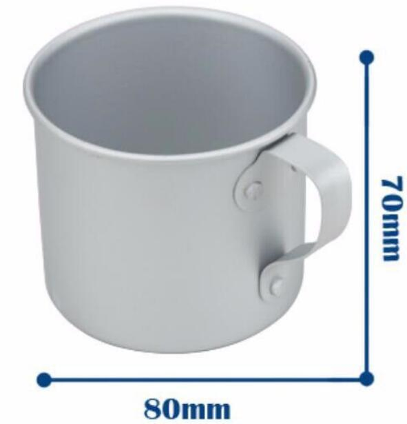 Wholesale 8cm Aluminum Small Water Cup Outdoor Portable Camping Water Cup Tourism Products Cup