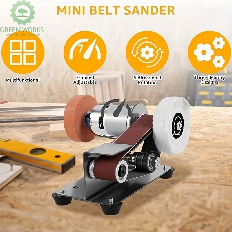 Best Mini Belt Sanders in 15 Degree Knife Sanding Machine, Electric Desktop Sanding Machine, 7 Adjustable Speed Buffer Polishing Machines