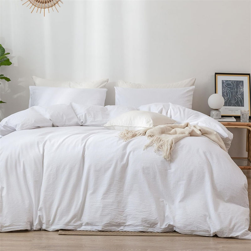 Sale Cheap Emergency Survival 100% Washed Cotton Duvet Cover Set Easy Care Medical Care Dorm Room Bedding Sets Soft Comfortable Hypoallergenic