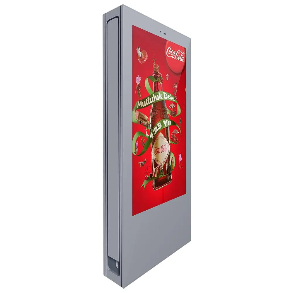 55 65 Inch High Brightness Outdoor Android Advertising Kiosk Totem Stand Floor Waterproof Touch LCD Outdoor Digital Signage
