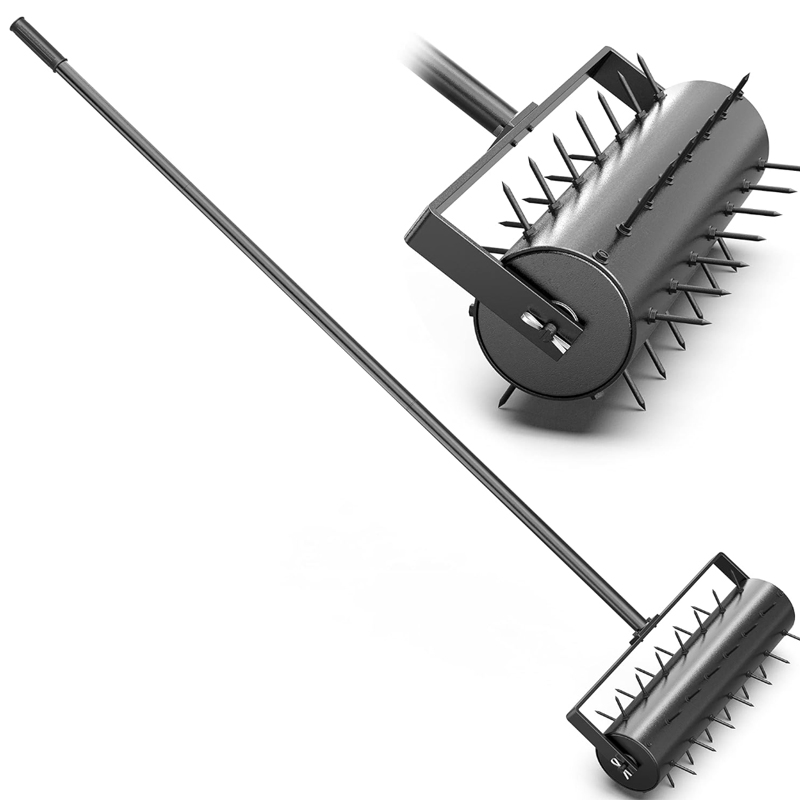 Lawn Spike Aerator with Gloves for Soil Loosening and Plant Growth