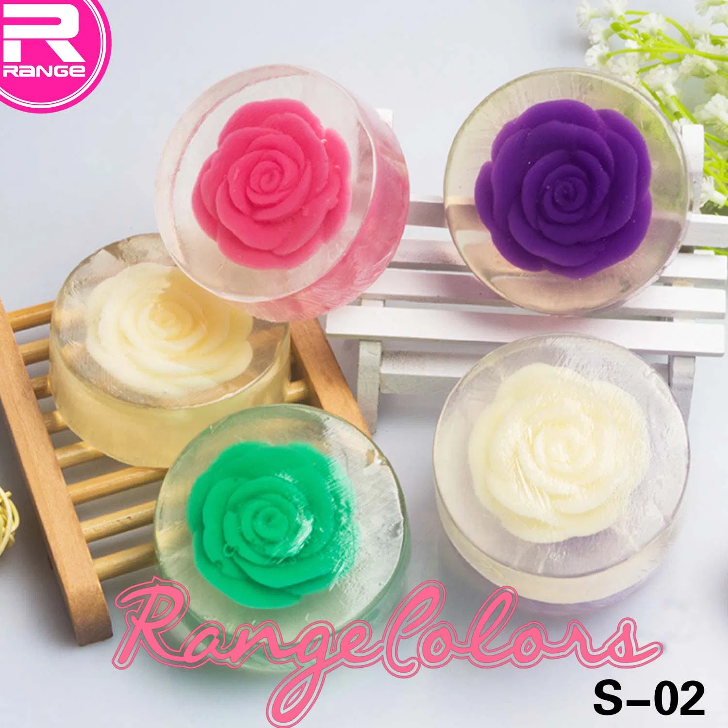 Natural Essential Oil Soap Handmade Rose Bath Soap with Nice Scent