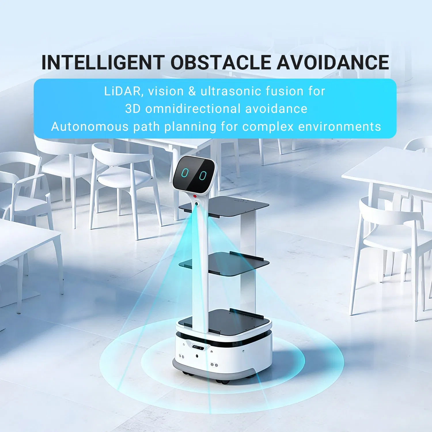 Intelligent Delivery Robot Multi-Location Delivery Hotel & Restaurant Efficient Service Solution