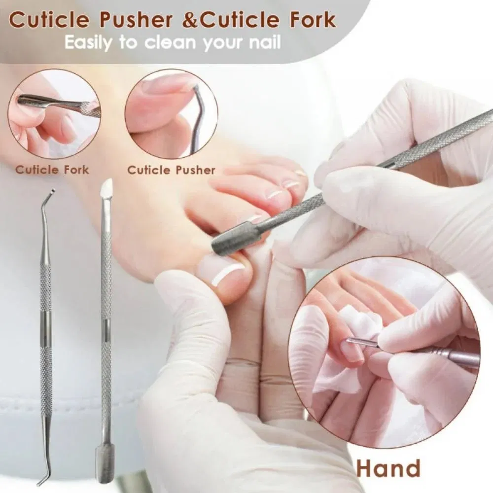 Professional Pedicure Tools Set 20 in 1 Stainless Steel Foot Care Kit Foot Rasp Dead Skin Remover Pedicure Kit Men Women Salon Home Best Gift
