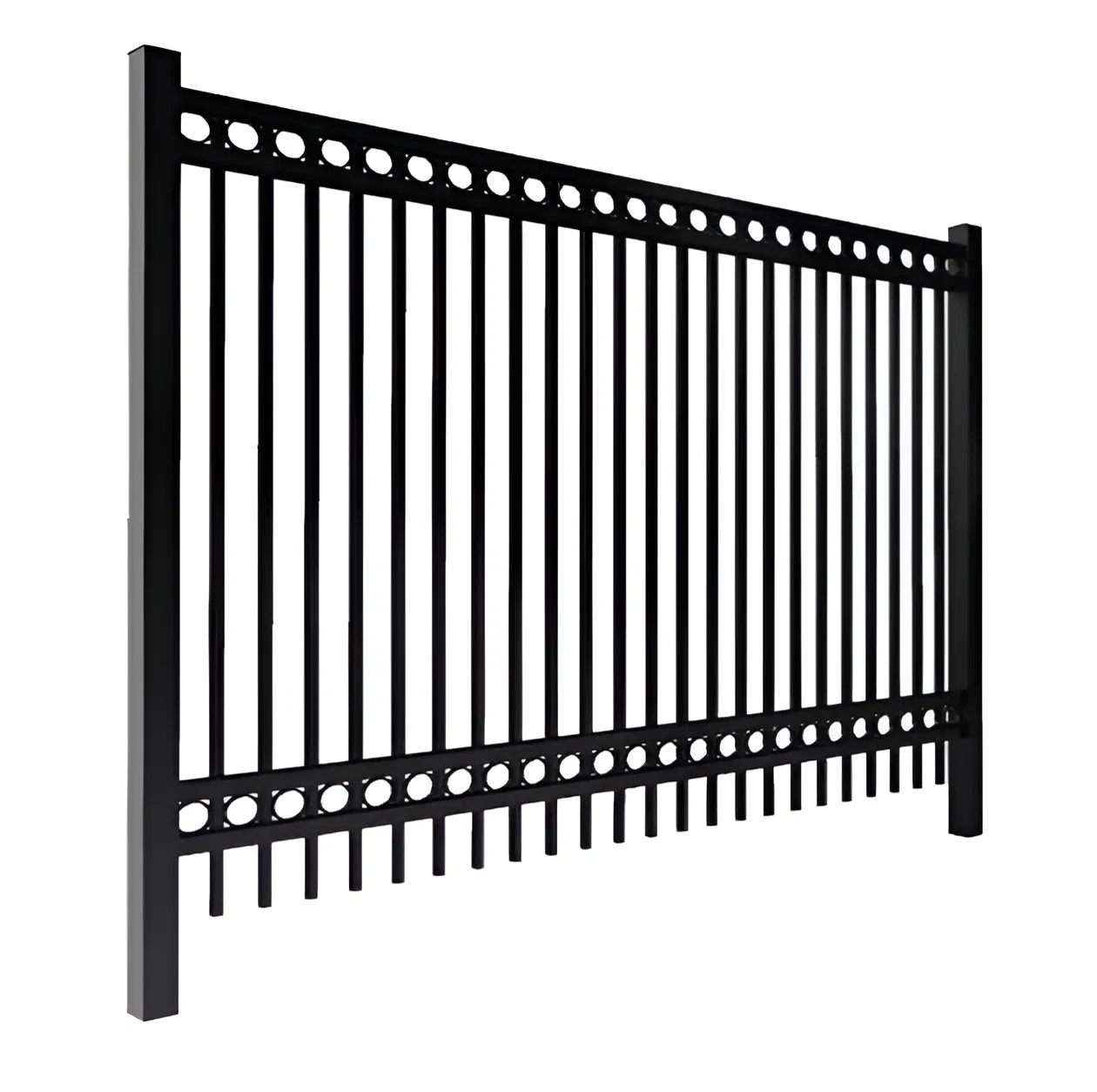 Modern Metal Garden Fence Galvanized Picket Wrought Iron Fence Panels for Sale