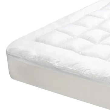 Wholesale Box Stitched Breathable Topper Foldable Quilt Mattress Cover