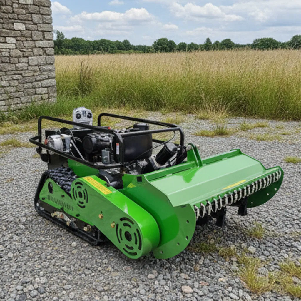 Гусеничная газонокосилка с дистанционным управлением