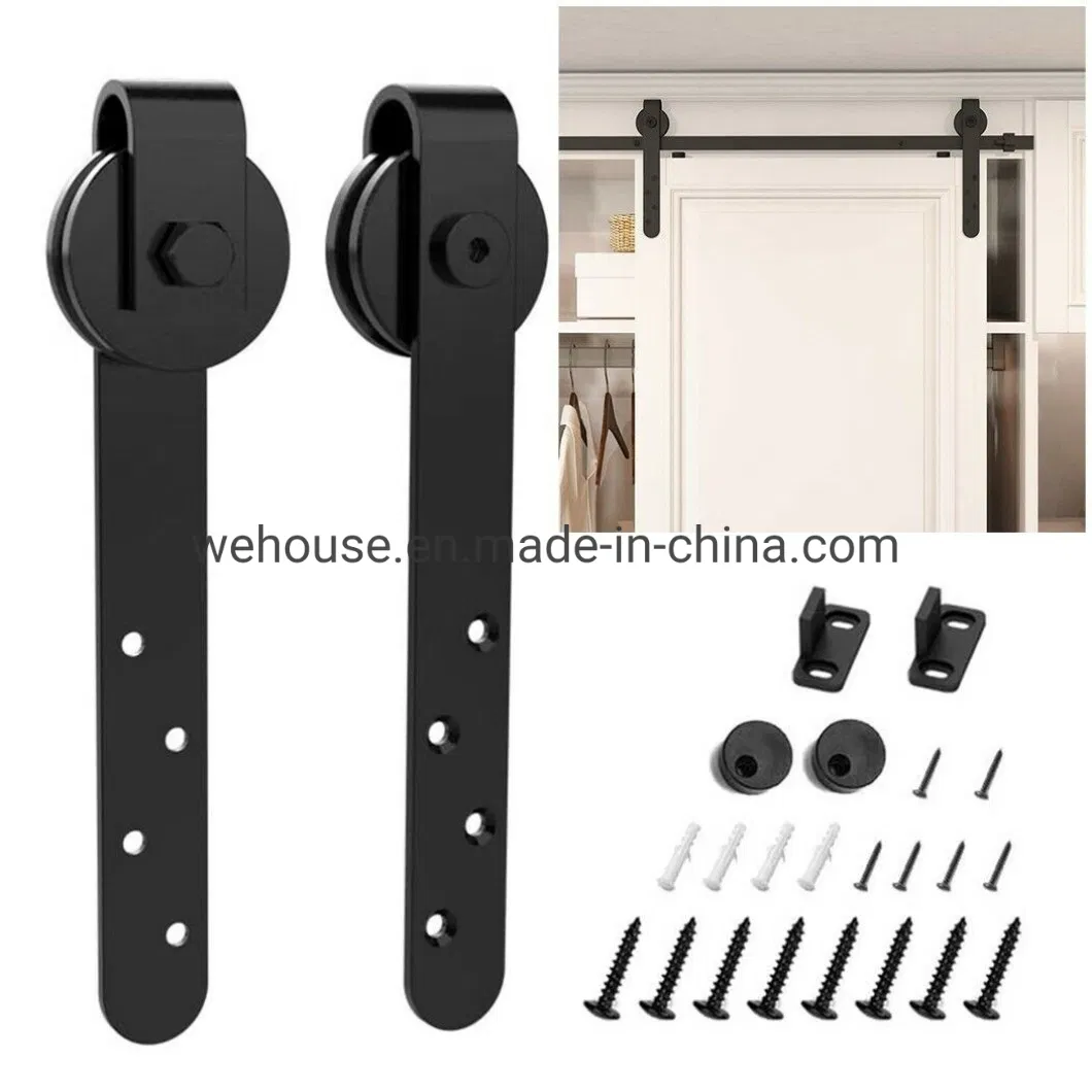Hot Sale Wooden Barn Door Design Simple Bedroom Door Sliding Garage Door Hardware Rail Slide