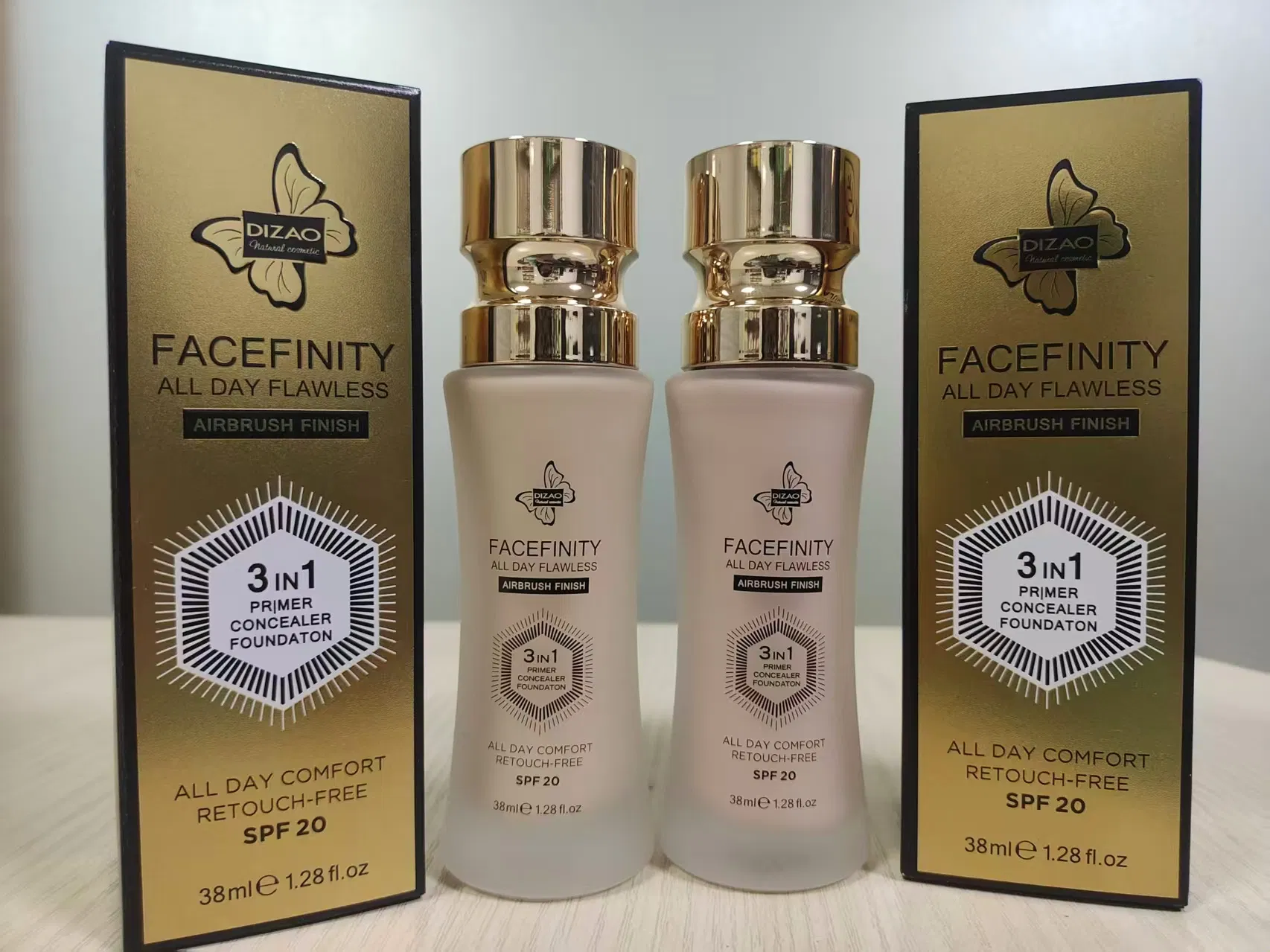 Dizao Facefinity All Day Flowless Airbrush Finish 3 in 1 Concealer Foundation SPF 20