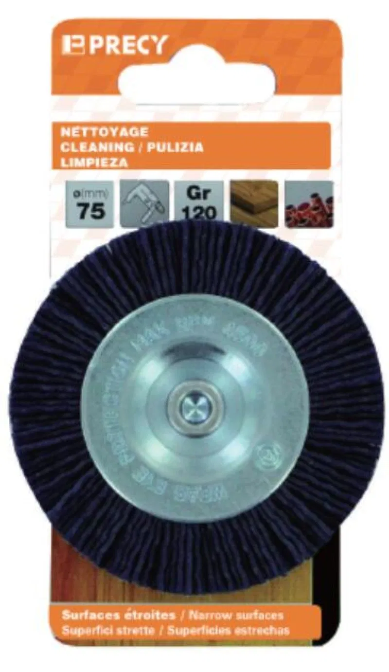 Circular Brush - Blue Nylon Bristle - Sanding of Wood