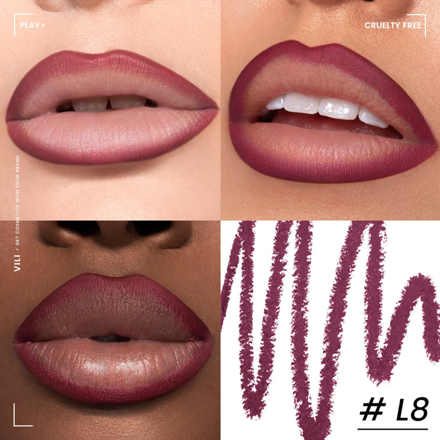 Customizable Lip Liner Pencil with Logo for OEM/ODM Cosmetics