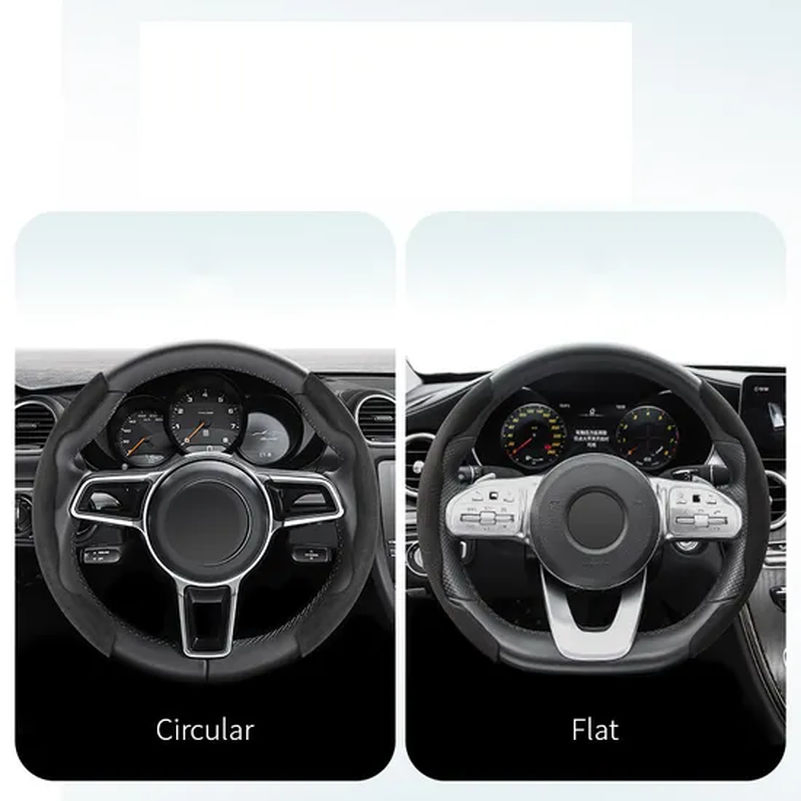 Steering Wheel Cover Anti-Slip Car Sports Protection Universal Car Suede Removable Car Accessories Tg010_4