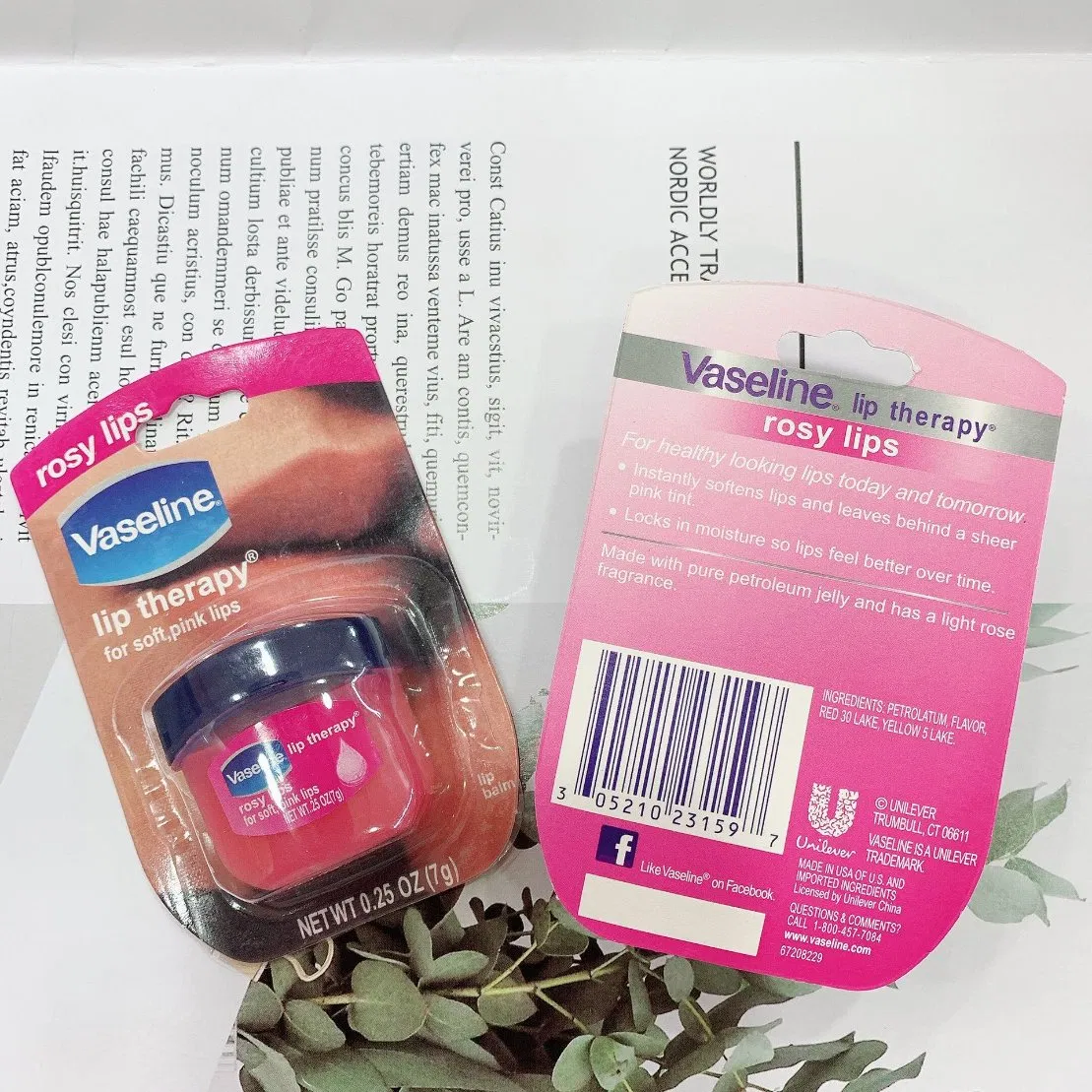 Vaseline 7g Lip Balm Moisturizing Anti Cracking Fade Lip Color Hanging Box