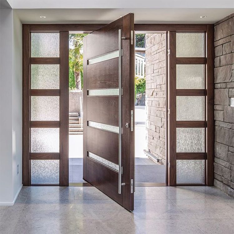 Cbmmart Hot Sale Exterior Solid Wood Pivot Door Modern Design Front Door