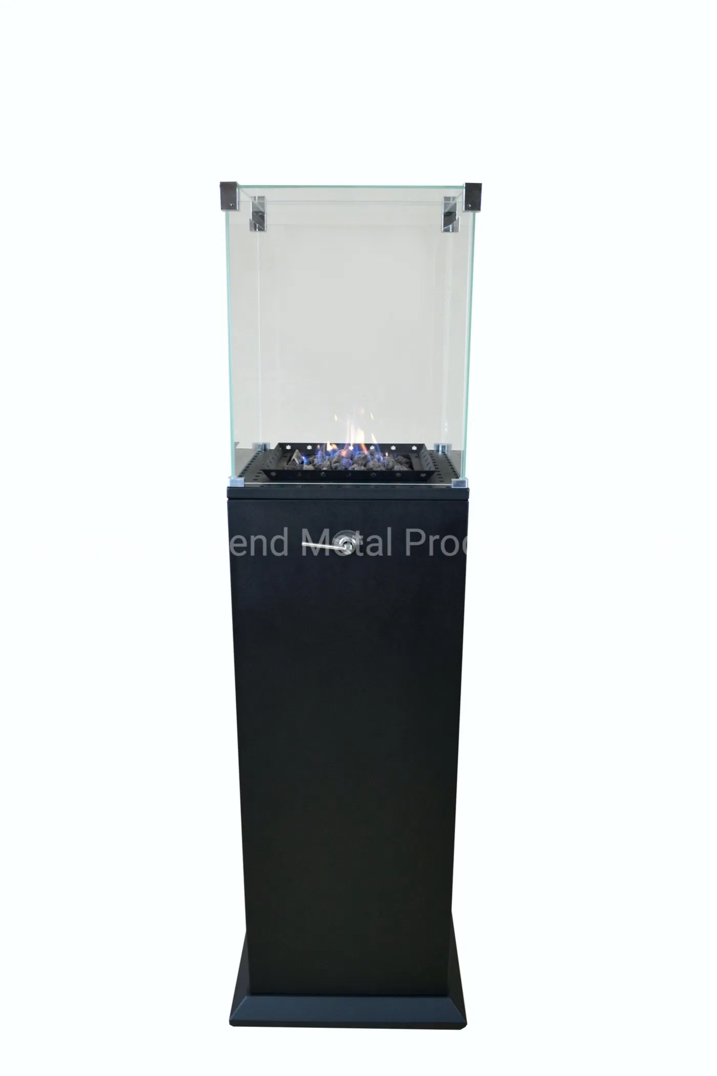 Free Standing Outdoor Patio Gas Fireplace with Glass View Flame Using Butane