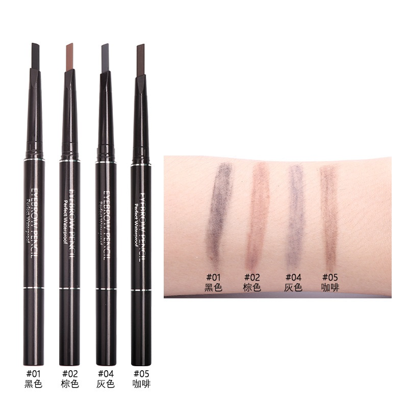 Ep14 O. Two.: . O Double-Headed Extremely Fine Eyebrow Pencil, Durable Rotation Waterproof, Sweat-Proof and Non-Faint Eyebrow Powder 4-Color Optional 9991