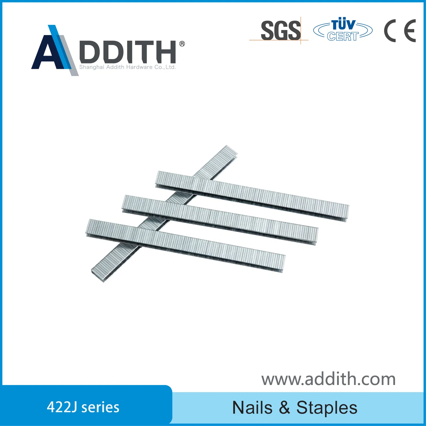 422j Series Standard Brad Nail Galvanized Pneumatic Gun Staple