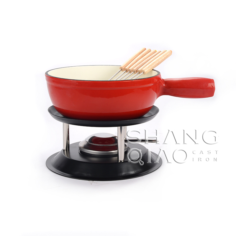 Fondue Pot Cast Iron Cheese Tools Cast Iron Enamel Fondue Sets