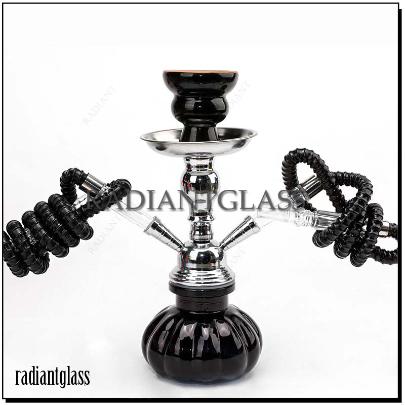 Hookah Set Mini Double Tube 26*10.5cm Mix Color Water Smoking Pipe Shisha Hookah Pipe