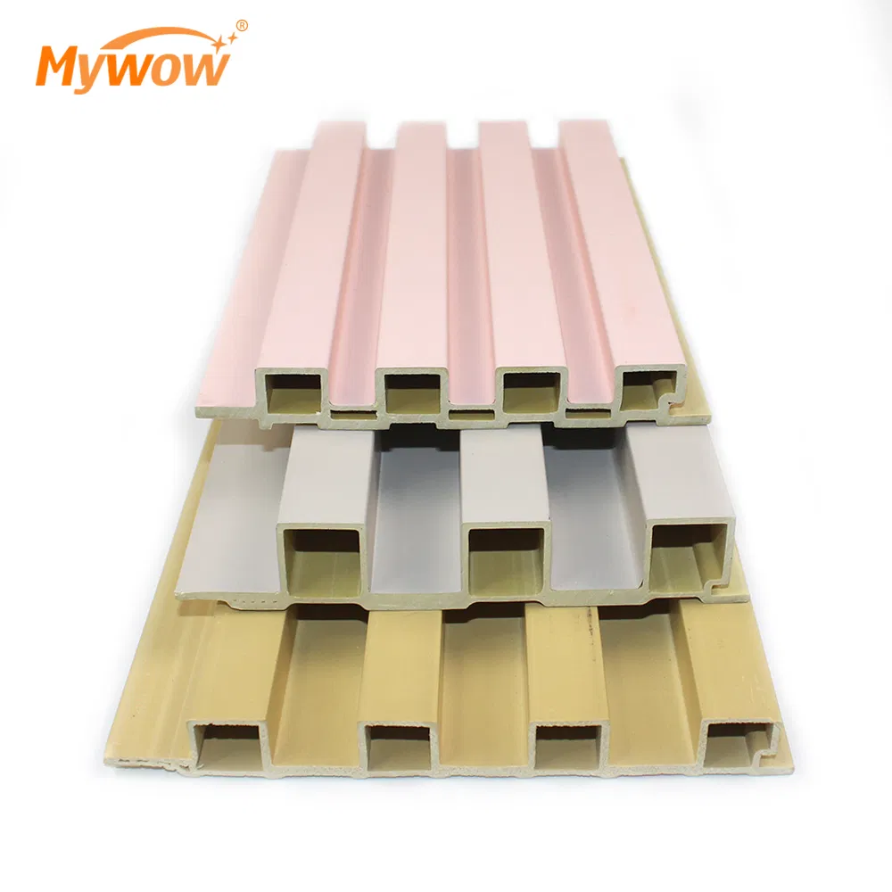 Modern 160*20 WPC Wall Panel 3D Interior Wood Plastic Panel Fluted Panels