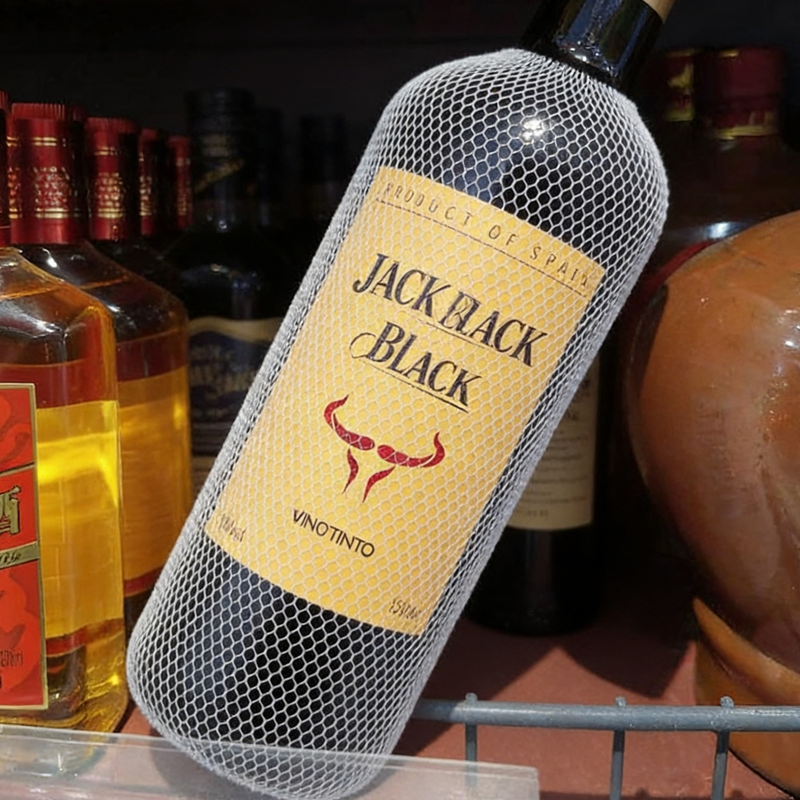 Эластичная сетка для упаковки винных бутылок