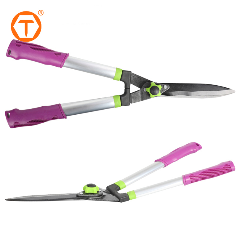 High Quality Manual Hand Pruner Scissor Carbon Steel Wavy Blades Garden Hedge Shear for Shaping Hedges Shrubs