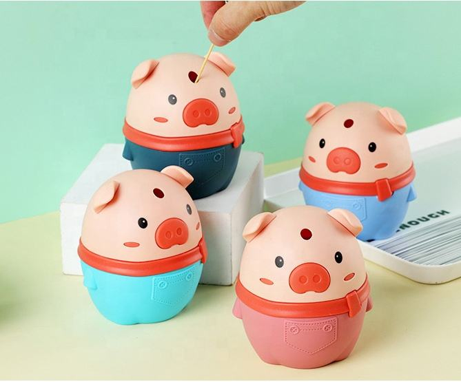 Hot Products Kitchen Creative Mini Toothpick Case Toothpick Tube Holder Pig Shape