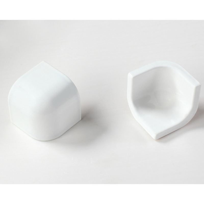 80X100mm Reception Desk Decor Cove Base Tile White Ceramic Trims