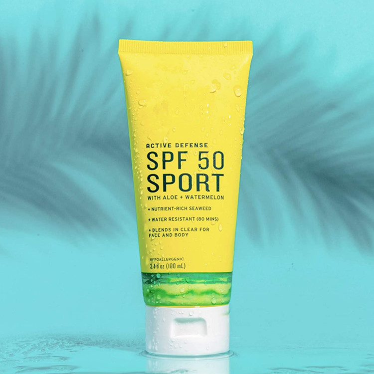 OEM Custom Vegan Watermelon Active Defense SPF 50 Sport Sunscreen