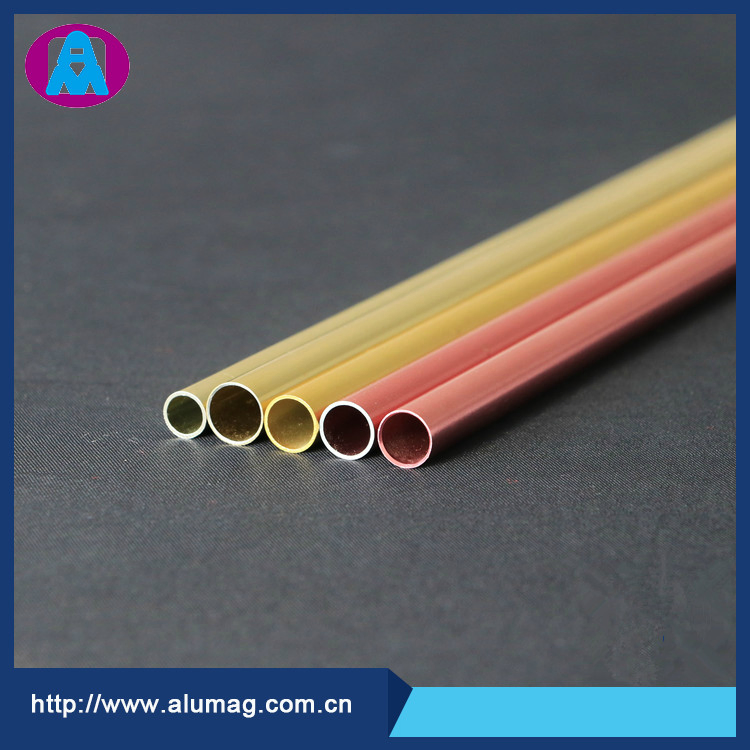 Color Anodized Thin Wall Aluminum Tubing/Tube& Pipe/Piping for Industrial Aluminium Extrusion Profile