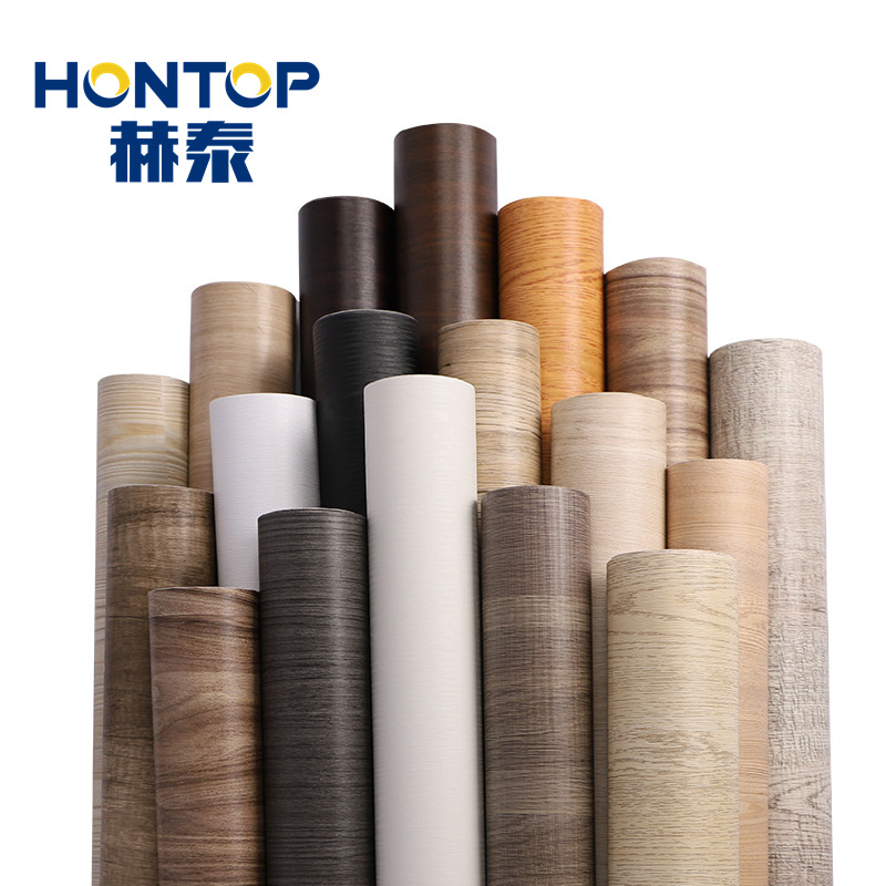 Interior PVC Not Self Adhesive Laminating Wood Textured Decorative Film for Wall Panel Covering