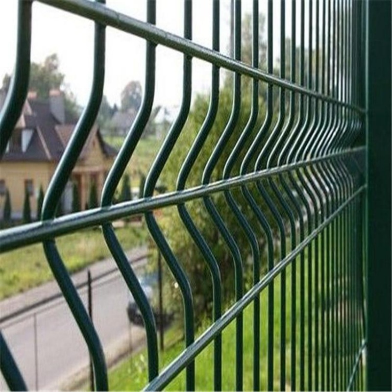 3D Curved Welded Wire Mesh Garden Fence Triangle V Mesh Security Mesh Panel Fence PVC Coated Hot Dipped Galvanized Security Wire Mesh Fence