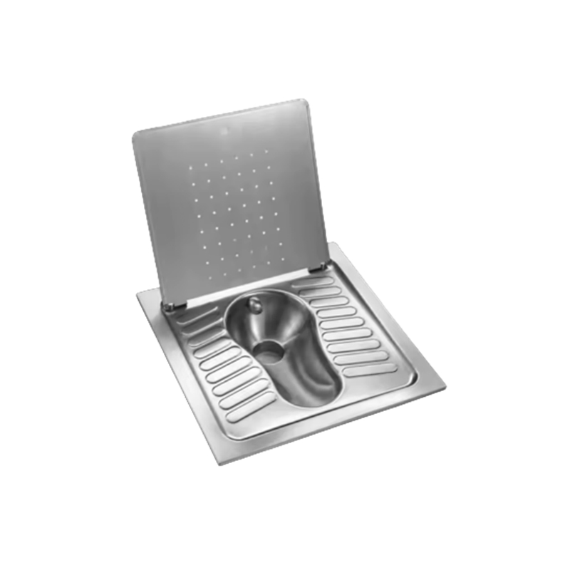 Premium Stainless Steel Squat Toilet with Hygienic Cover