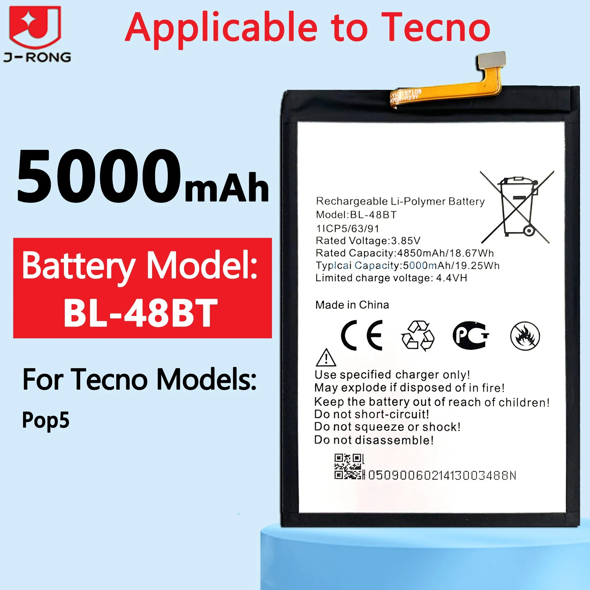 Аккумулятор 5000 мАч для Tecno Bl-48bt