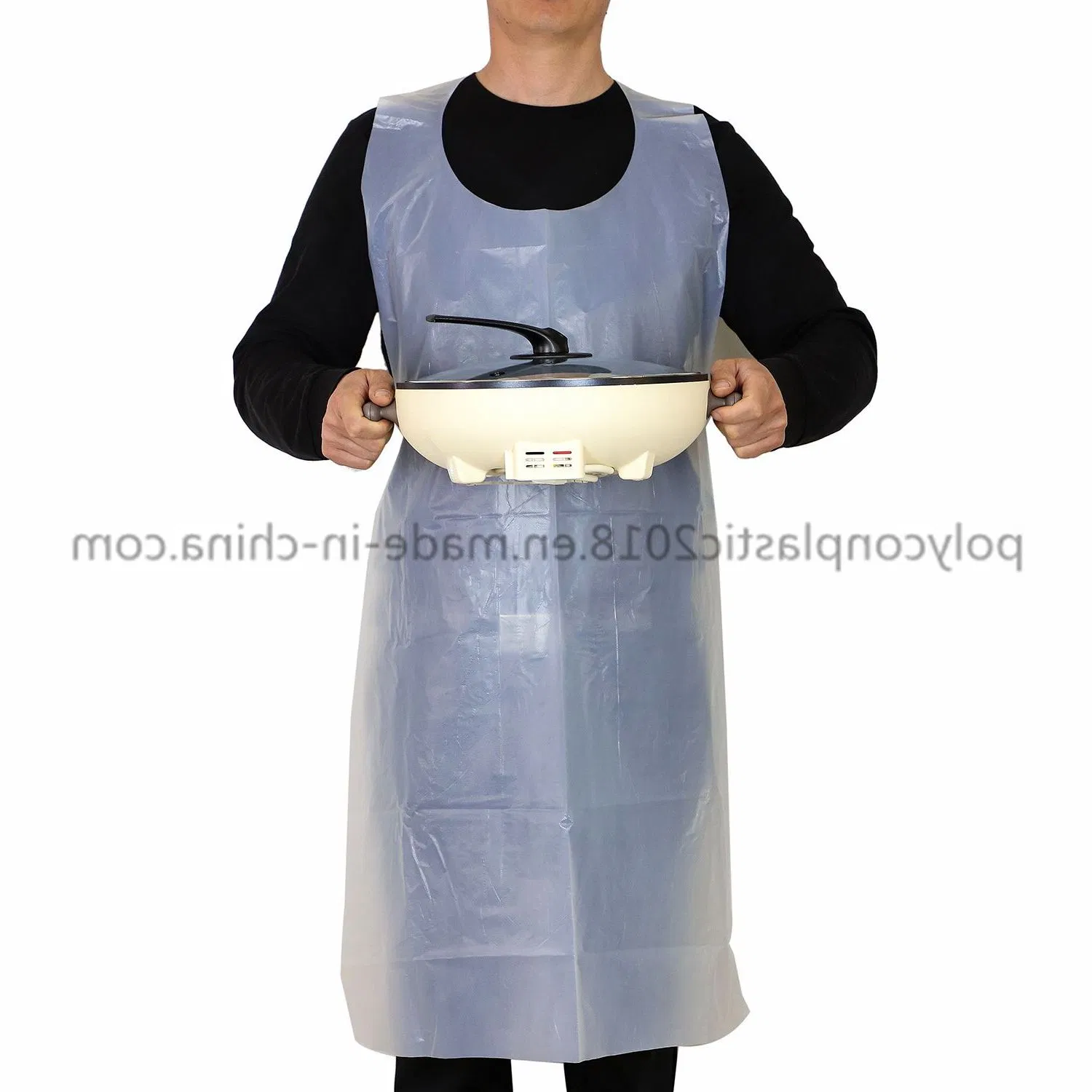 Waterproof White Factory Price Disposable PE Apron for Food Grade