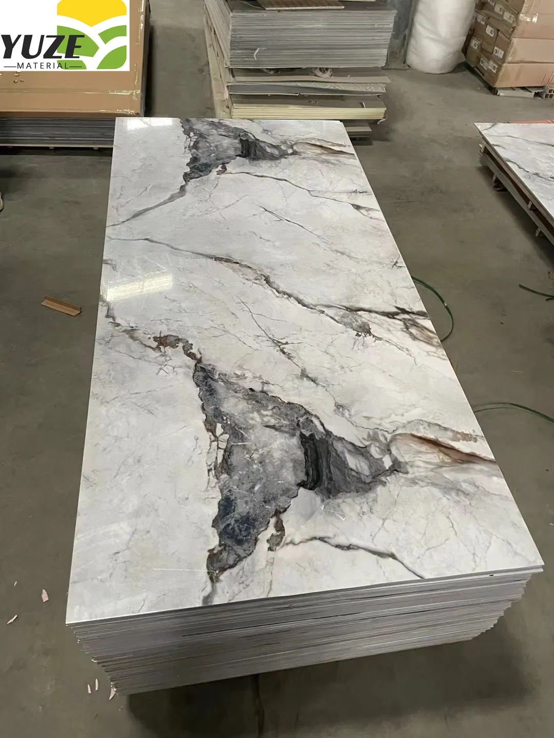 China Factory Price PVC Marmer PVC Marble Wall Panelku WPC Sheet UV Board for Decoration