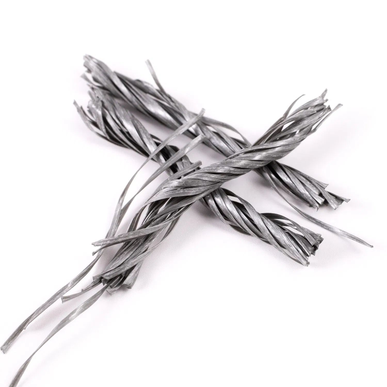 CE Certified Gray PP Fiber Twisted Bunchy Form for Concrete Reinforcement