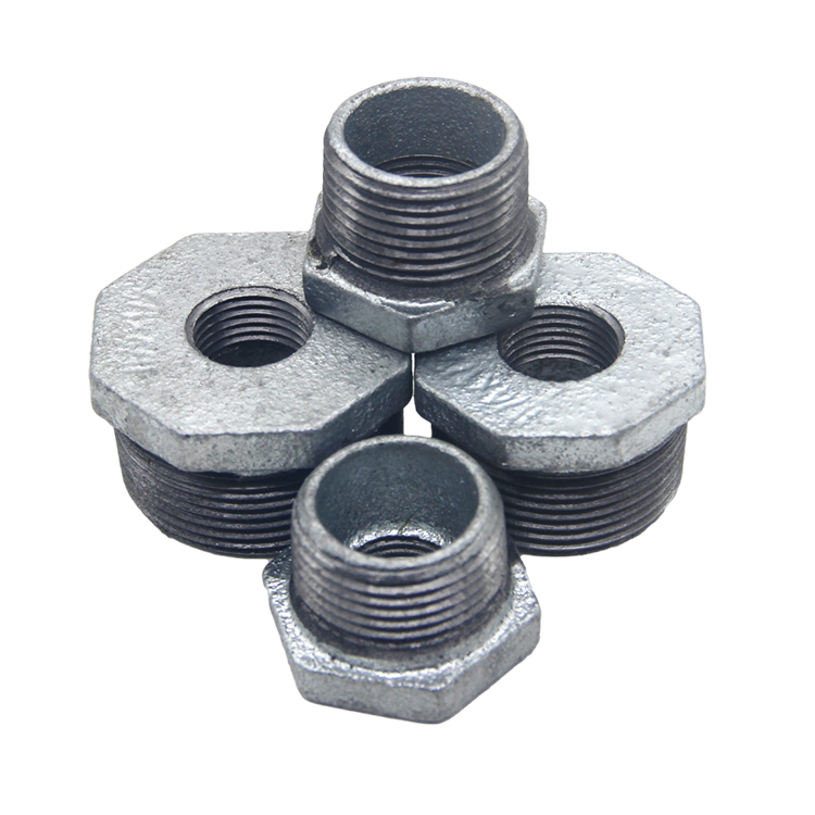Malleable Casting Iron Bushing Plumber Materials 1/2'' 3/4'' Galvanized BS DIN Thread Busher for Industry