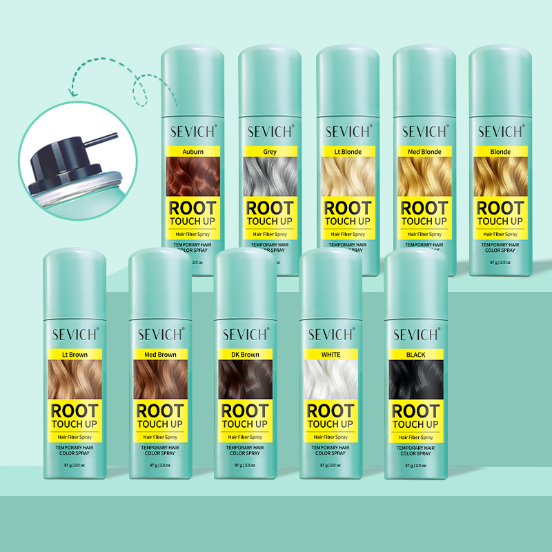 Professional Root Touch Cover up Premium 57g Hair Building Fiber Spray for Thinning Hair Concealer