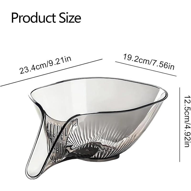 Multi-Functional Drain Basket with Strainer, Double Layer Fruit Vegetable Cleaning Bowl for Kitchen