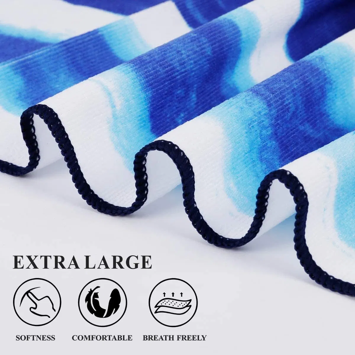 Quick-Drying Ultra Absorbent Microfiber Beach Towel for Beach Swimming & Travel